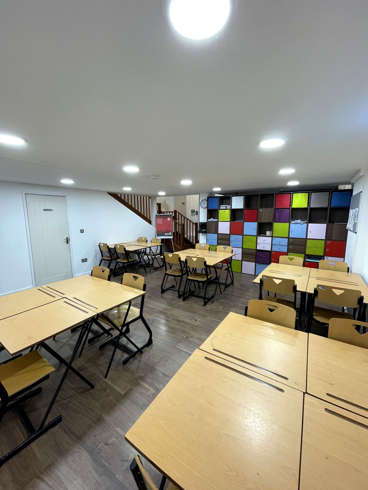 Group lesson tables in the main teaching room
